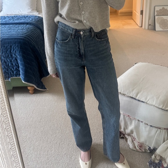 Mango Denim - Mango High Rise Blue Jeans